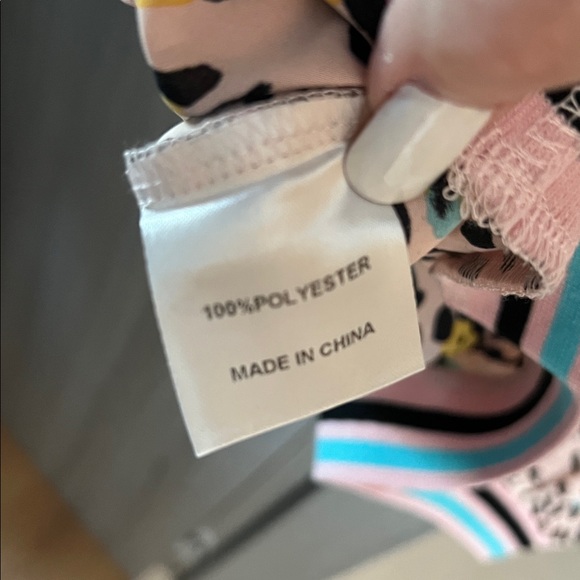 NWT $118 ANTHROPOLOGIE A.Z.I. pink leopard elevated t-shirt top M - Picture 11 of 11